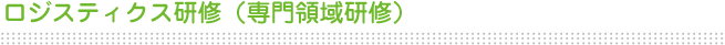 ロジスティクス研修（専門領域研修）